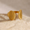 Wholesale Ring Stainless Steel Geometric Love Ring Electroplated