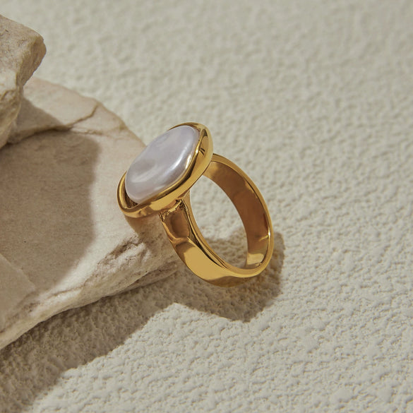 Wholesale Ring Stainless Steel Geometric Minimalist Electroplated High End Jewelry For Women