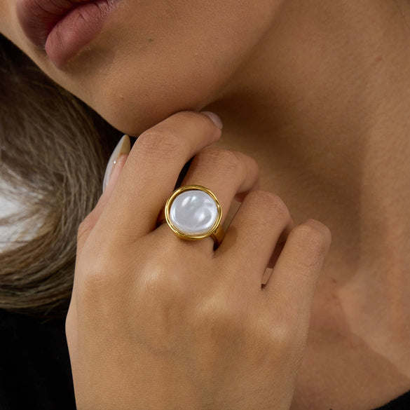 Wholesale Ring Stainless Steel Geometric Minimalist Electroplated High End Jewelry For Women