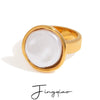 Wholesale Ring Stainless Steel Geometric Minimalist Electroplated High End Jewelry For Women