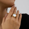 Wholesale Ring Stainless Steel Geometric Minimalist Electroplated High End Jewelry For Women