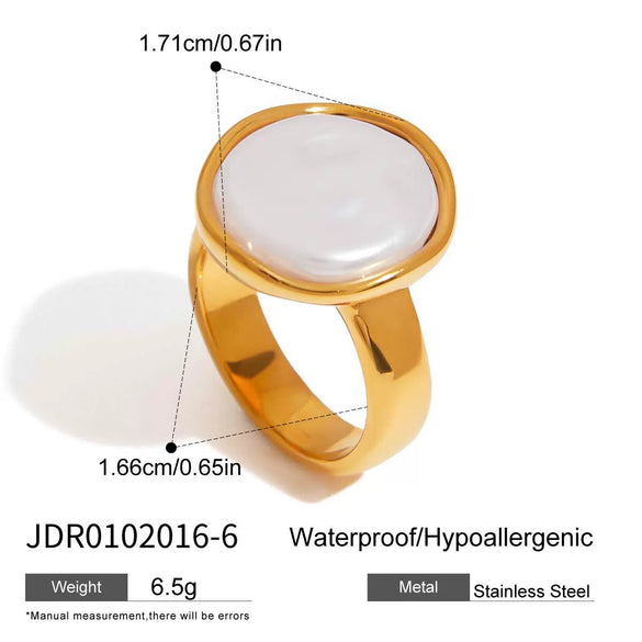 Wholesale Ring Stainless Steel Geometric Minimalist Electroplated High End Jewelry For Women