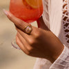 Wholesale Ring Stainless Steel Geometric Ocean Holiday Style Electroplated