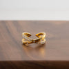 Wholesale Ring Stainless Steel Geometric Retro Cold Style Set With Precious Stones For Women