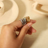 Wholesale Ring Stainless Steel Geometric Retro Simple Electroplating For Women