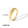 Wholesale Ring Stainless Steel Geometric Retro Simple Electroplating For Women