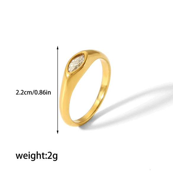 Wholesale Ring Stainless Steel Geometric Retro Simple Electroplating For Women