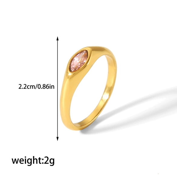 Wholesale Ring Stainless Steel Geometric Retro Simple Electroplating For Women