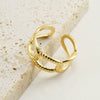 Wholesale Ring 316L Stainless Steel Geometric Simple Electroplating For Women