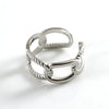 Wholesale Ring 316L Stainless Steel Geometric Simple Electroplating For Women