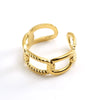 Wholesale Ring 316L Stainless Steel Geometric Simple Electroplating For Women