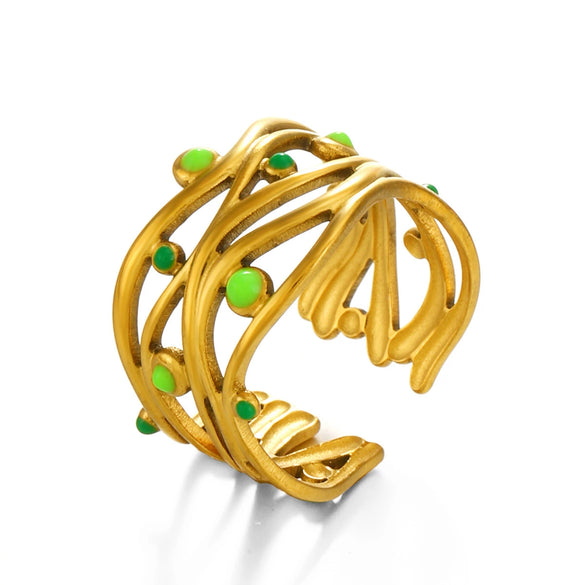 Wholesale Ring Stainless Steel Geometric Style Electroplated For Women