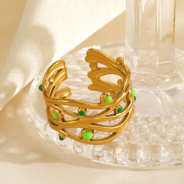 Wholesale Ring Stainless Steel Geometric Style Electroplated For Women