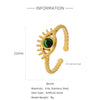 Wholesale Ring Stainless Steel Geometric Style Electroplating Inlaid Three Precious Stones