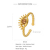 Wholesale Ring Stainless Steel Geometric Style Electroplating Inlaid Three Precious Stones