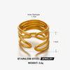 Wholesale Ring Stainless Steel Geometric Style 18K Goldplated