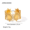 Wholesale Ring Stainless Steel Geometric Sunflower Electroplated Jewelry