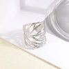 Wholesale Ring Stainless Steel Geometric Wave Asymmetrical Electroplated For Men And Women