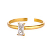 Wholesale Ring Stainless Steel Geometric Zircon Set With Diamonds For Women