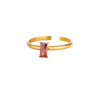 Wholesale Ring Stainless Steel Geometric Zircon Set With Diamonds For Women