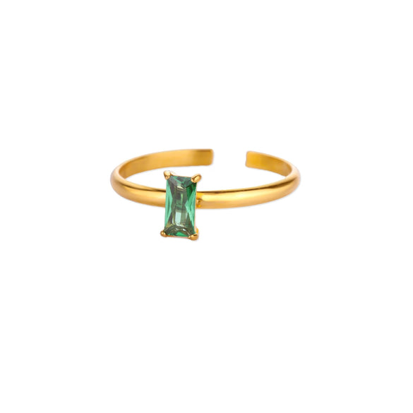 Wholesale Ring Stainless Steel Geometric Zircon Set With Diamonds For Women