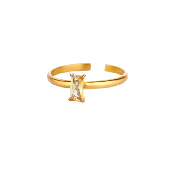 Wholesale Ring Stainless Steel Geometric Zircon Set With Diamonds For Women
