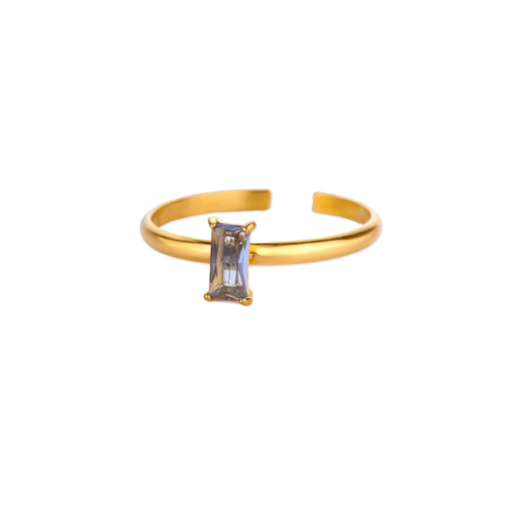 Wholesale Ring Stainless Steel Geometric Zircon Set With Diamonds For Women