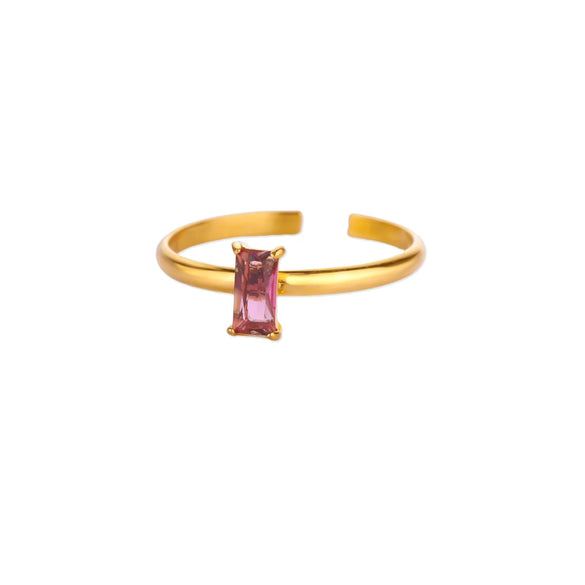 Wholesale Ring Stainless Steel Geometric Zircon Set With Diamonds For Women