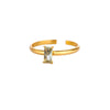 Wholesale Ring Stainless Steel Geometric Zircon Set With Diamonds For Women
