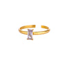 Wholesale Ring Stainless Steel Geometric Zircon Set With Diamonds For Women