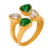 Wholesale Ring 316L Stainless Steel Glass Love Water Drop Geometric Electroplated Jewelry For Women