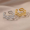 Wholesale Ring Stainless Steel Gold Inlaid Heart Shape Unisex