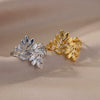 Wholesale Ring Stainless Steel Gold Inlaid Heart Shape Unisex