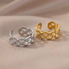 Wholesale Ring Stainless Steel Gold Inlaid Heart Shape Unisex