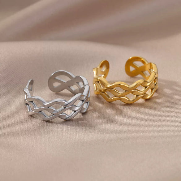 Wholesale Ring Stainless Steel Gold Inlaid Heart Shape Unisex