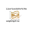 Wholesale Ring Stainless Steel Gold Plated Geometric Fashion High End Niche Wave Hollow Opening Unisex Jewelry