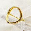 Wholesale Ring Stainless Steel Gold Plated Geometric Hollow Irregular Design