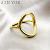 Wholesale Ring Stainless Steel Gold Plated Geometric Hollow Irregular Design