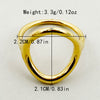 Wholesale Ring Stainless Steel Gold Plated Geometric Hollow Irregular Design