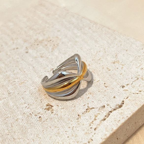 Wholesale Ring Stainless Steel Gold Plated Heart Shape Natural Style