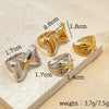 Wholesale Ring Stainless Steel Gold Plated Heart Shape Natural Style