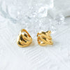 Wholesale Ring Stainless Steel Gold Plated X Shaped Cross Design Creative Fashion Jewelry