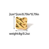 Wholesale Ring Stainless Steel Gold Plated X Shaped Cross Design Creative Fashion Jewelry