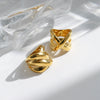 Wholesale Ring Stainless Steel Gold Plated X Shaped Cross Design Creative Fashion Jewelry