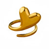 Wholesale Ring Stainless Steel Heart Shape Electroplating Light Luxury Style For Women