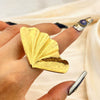 Wholesale Ring Stainless Steel Heart Shape Exaggerated Electroplating Jewelry For Women