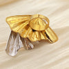 Wholesale Ring Stainless Steel Heart Shape Exaggerated Electroplating Jewelry For Women