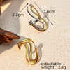 Wholesale Ring Stainless Steel Heart Shape Minimalist Geometric Electroplated Jewelry