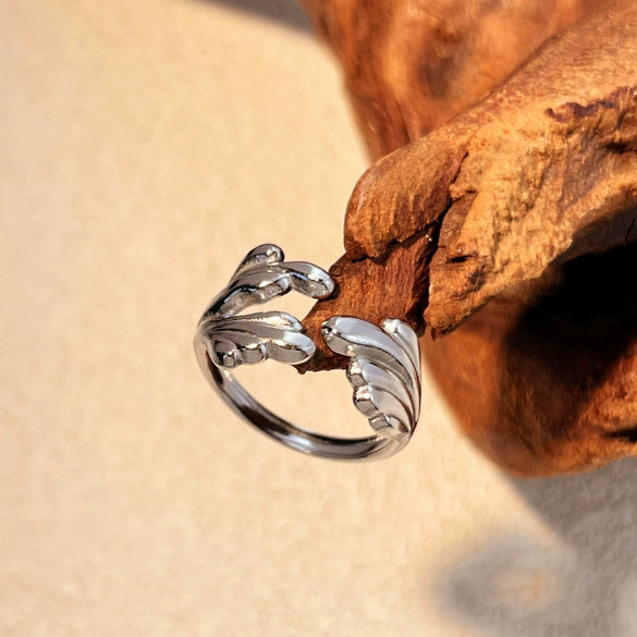 Wholesale Ring Stainless Steel Heart Shape Natural Geometric Electroplated Design