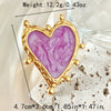 Wholesale Ring Stainless Steel Heartshaped Electroplating
